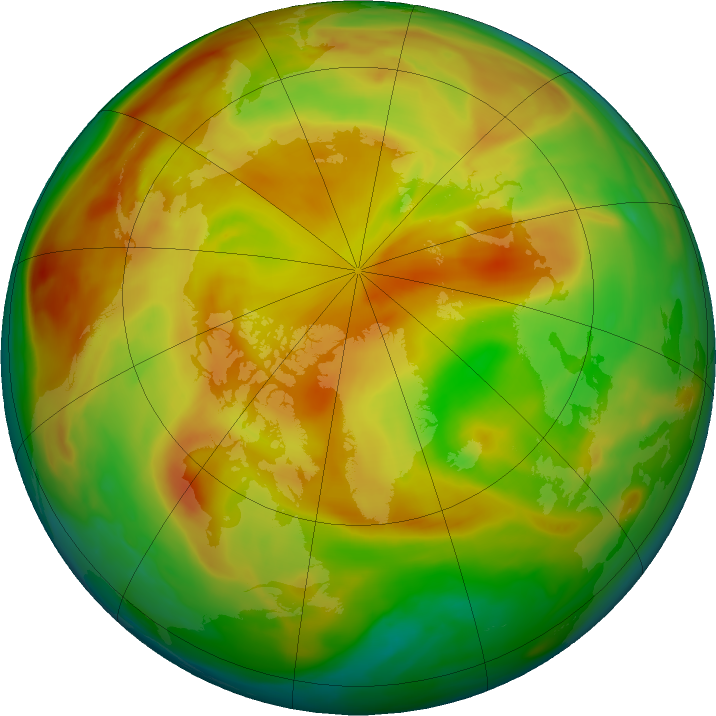Arctic ozone map for 17 May 2019
